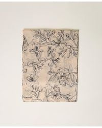 Twinset - Floral Print Kefiah With Logo, "Crystal Sand" Lily Print - Lyst