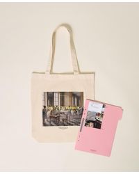 Twinset - Twill Tote Bag With Print - Lyst