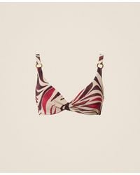 Twinset - Underwired Bikini Top With Lurex And Print - Lyst