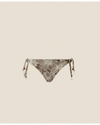Twinset - Jacquard Bikini Thong With Pearls - Lyst