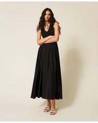 Twinset - Long Dress With Knit Bodice - Lyst