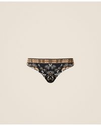 Twinset - Brazilian Bikini Bottom With Foulard Print - Lyst