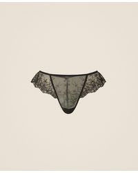 Twinset - Embroidered Tulle Brazilian Briefs With Bows - Lyst