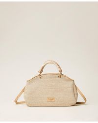 Twinset - Borsa Bauletto Effetto Rafia - Lyst