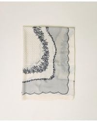 Twinset - Kefiah With Polka Dot And Lace Print - Lyst