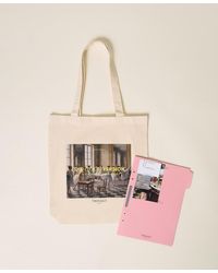 Twinset - Twill Tote Bag With Print - Lyst