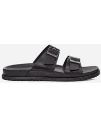 UGG - ® Wainscott Buckle Slide Leather Sandals - Lyst