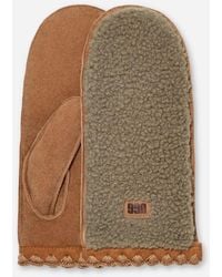 UGG - Fluff Scalloped Mitten Leather/Fleece - Lyst