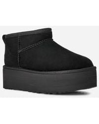 UGG - Botte Classic Ultra Mini à plateau pour in Black, Taille 37, Daim - Lyst