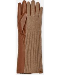 UGG - ® Leather And Knit Glove - Lyst