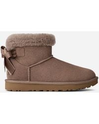 UGG - Mini Bailey Mixed Bow Suede Classic Boots - Lyst