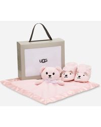 UGG - ® Infants' Bixbee And Lovey Bear Stuffie Fleece/textile Boots - Lyst
