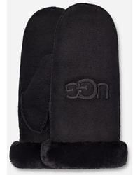 UGG - Classic Leather Logo Glove - Lyst
