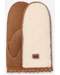 UGG - Fäustlinge Aus Fluff Mit Muschelrand Für Damen - Lyst