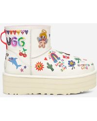 UGG - ® Classic Platform Pop Sketch Leather Classic Boots - Lyst