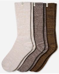 UGG - Rib Knit Slouchy Crew 3 Pack Polyester Blend/Recycled Materials - Lyst