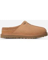 UGG - Neuman Leather Sheepskin Slippers - Lyst