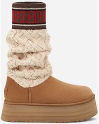 UGG - ® Classic Sweater Letter Knit Classic Boots - Lyst
