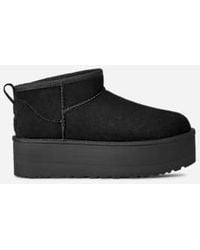 UGG - Botte Classic Ultra Mini à plateau pour in Black, Taille 37, Daim - Lyst