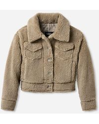 UGG - Frankie Short Trucker Jacket Fleece - Lyst