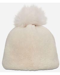 UGG - ® Faux Fur Beanie W Pom Hats - Lyst