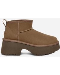 UGG - Classic Ultra Mini New Heights Suede Classic Boots - Lyst