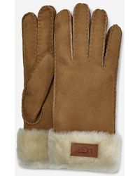 UGG - Shorty Glove With Leather Trim - Lyst