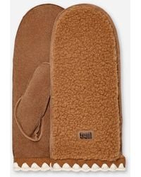 UGG - Fäustlinge Aus Fluff Mit Muschelrand Für Damen - Lyst