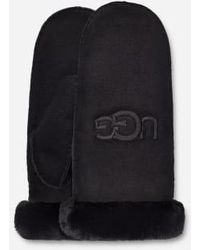 UGG - W Classic Leather Logo Glove - Lyst