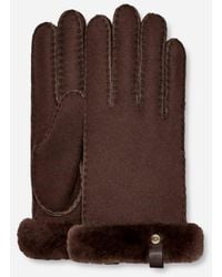 UGG - ® Shorty Glove With Leather Trim - Lyst