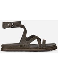 UGG - Goldengaze Embossed Ankle Wrap Leather Sandals - Lyst