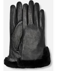 UGG - Handschuhe Aus Leder Und Lammfell Mit Schlitz Für Damen - Lyst
