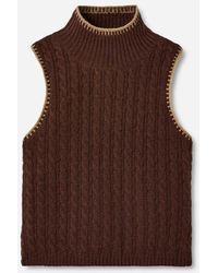 UGG - Zariah Cable Knit Tank Polyester Tops - Lyst