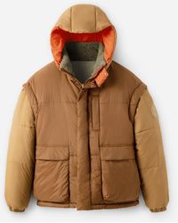 UGG Amal Plushseam Puffer Coat Nylon in Brown | Lyst
