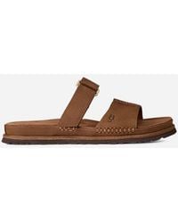 UGG - Goldengaze Slide Leather Sandals - Lyst