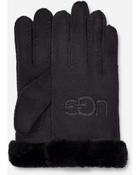 UGG - Sheepskin Embroidered Gants in Black, Taille L, Shearling - Lyst