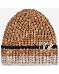 UGG - Waffle Stripe Beanie - Lyst