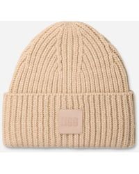 UGG - Chunky Rib Beanie Acrylic Blend - Lyst