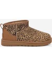 UGG - ® Ultra Mini Speckles Cow Hair Classic Boots - Lyst