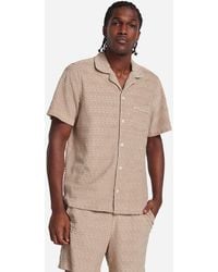UGG - Chemise Tasman Terry Braid pour homme | UE in Brown, Taille S, Coton - Lyst