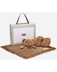 UGG - ® Infants' Bixbee And Lovey Bear Stuffie Fleece/textile Boots - Lyst