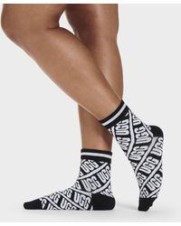UGG Logo Graphic Quarter Socken für - Schwarz