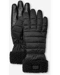 UGG - Aw Fluff Cuff Glove Nylon - Lyst