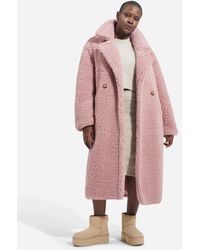 UGG - ® Gertrude Long Teddy Coat Faux Fur - Lyst