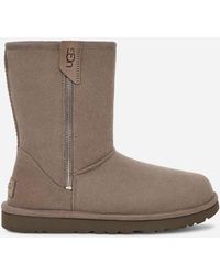 UGG - ® Classic Short Bailey Zip Suede Classic Boots - Lyst