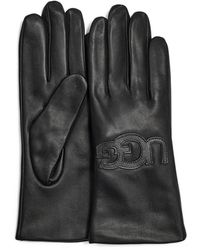 UGG Leather Logo Handschuhe für aus Leder - Schwarz