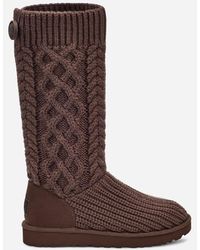 Ugg purl cardy on sale knit boot black