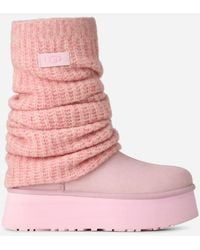 UGG - Classic Mini Dipper Legwarmer Knit Classic Boots - Lyst