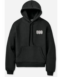 UGG - Logo Hoodie Cotton Blend Tops - Lyst