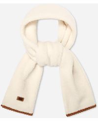 UGG - Fluff Scalloped Scarf Fleece Scarves - Lyst